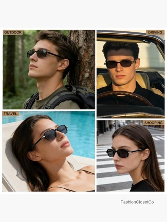 TR Frame UV Protection Square Retro Sunglasses main image 7